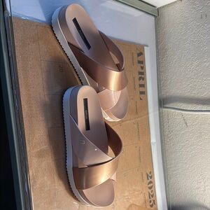 Melissa Gold Sandals Modern Minimalist Design